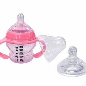 Wide Neck Natural Flow Feeding Bottle, BPA Free (pack of 1) 150ml|pink|