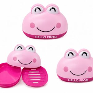 Baby Soap Box with lid, Travel soap container, Portable leak proof case with  drainage  Tray