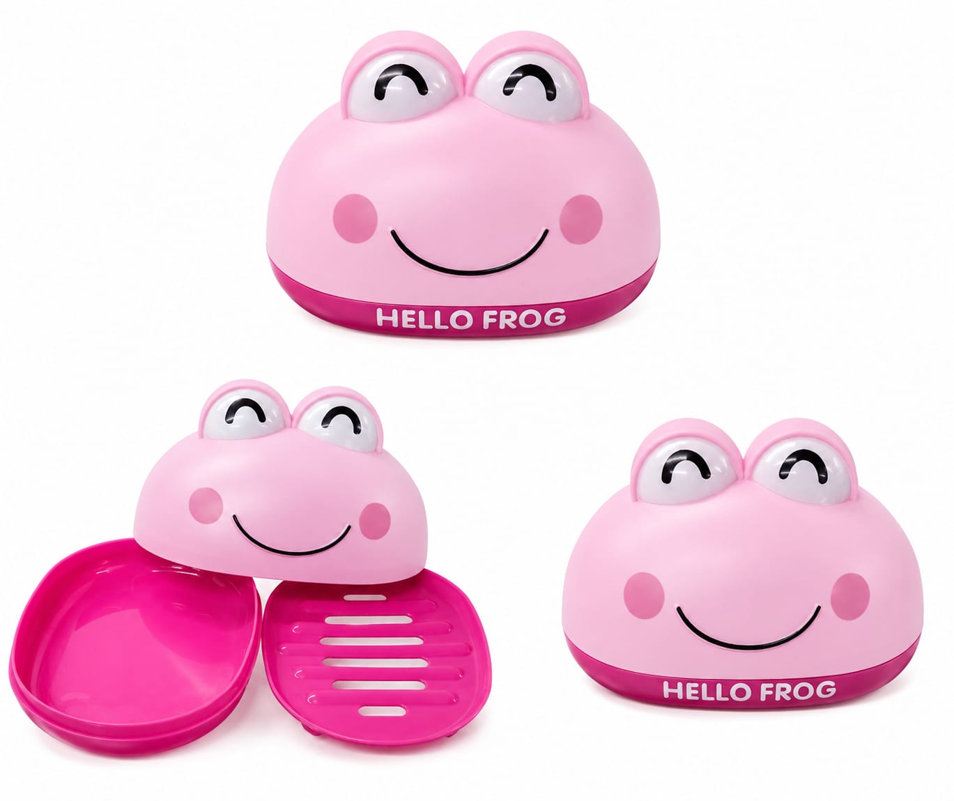 Baby Soap Box with lid, Travel soap container, Portable leak proof case with drainage Tray
