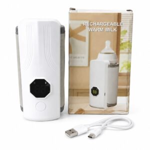 Portable Warmer Bottle with cable1, Travel Friendly, Fast Heating and Rechargeable. (suitable for different sizes of bottles)