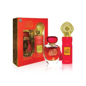 Arabiyat Lamsat Al Hareer Perfume Gift Set For Unisex, Eau De Parfum, 100 Ml + Deodorant, 200 Ml