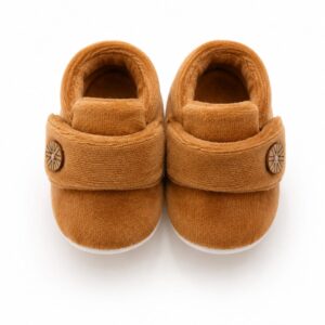 Baby's Velcro Velvet shoes (0 to 12 months) |brown|