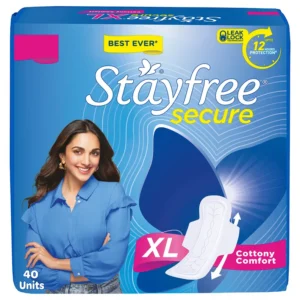 Stayfree Sanitary Pads With Wings XL, 40 Count