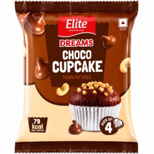 ELITE DREAMS CHOCO CUPCAKE PACK OF 4 90g (எலைட் ட்ரீம்ஸ் சாக்லேட் கப் கேக் 4 pes)